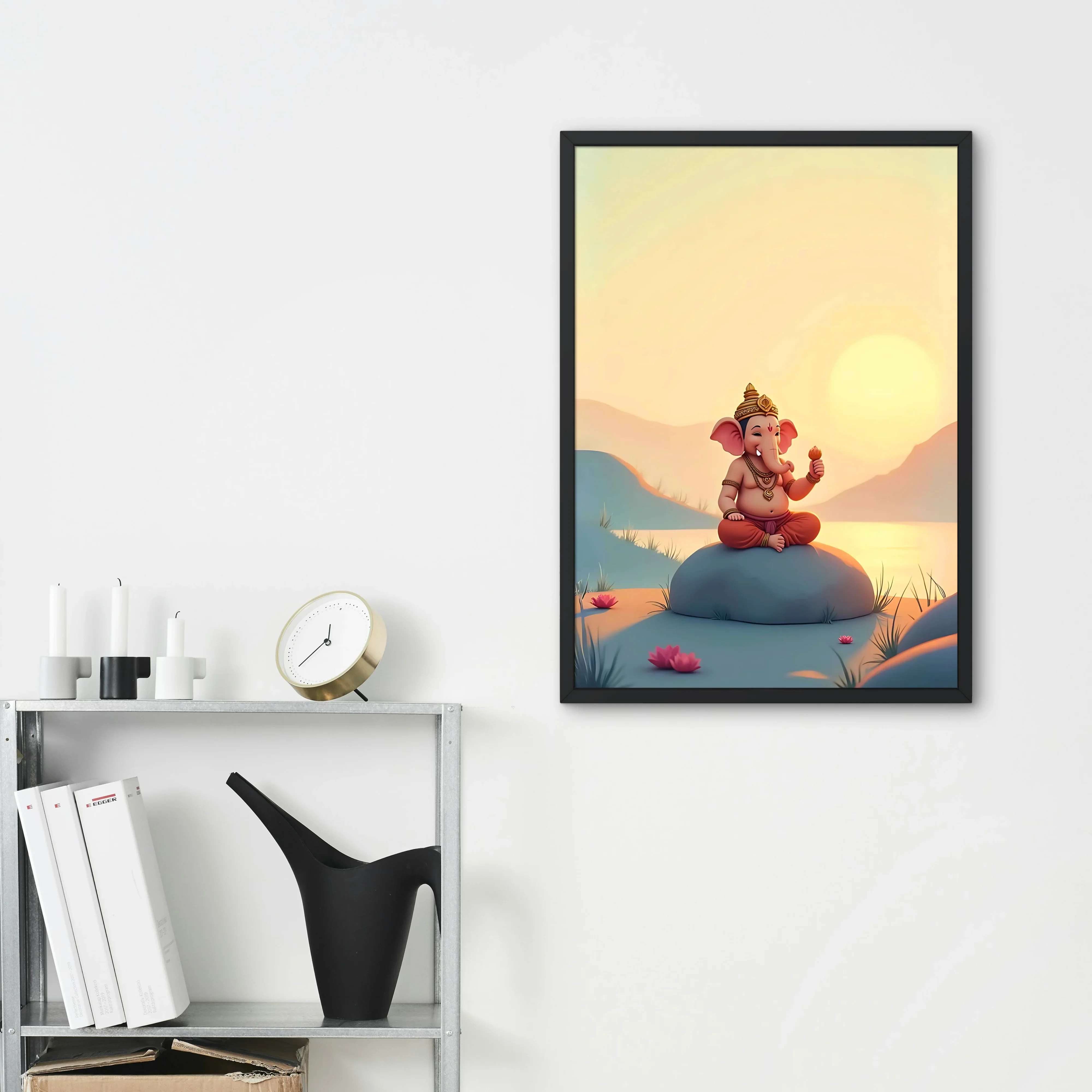 Ganesha Meditation Frame - A4 Size - Image 3