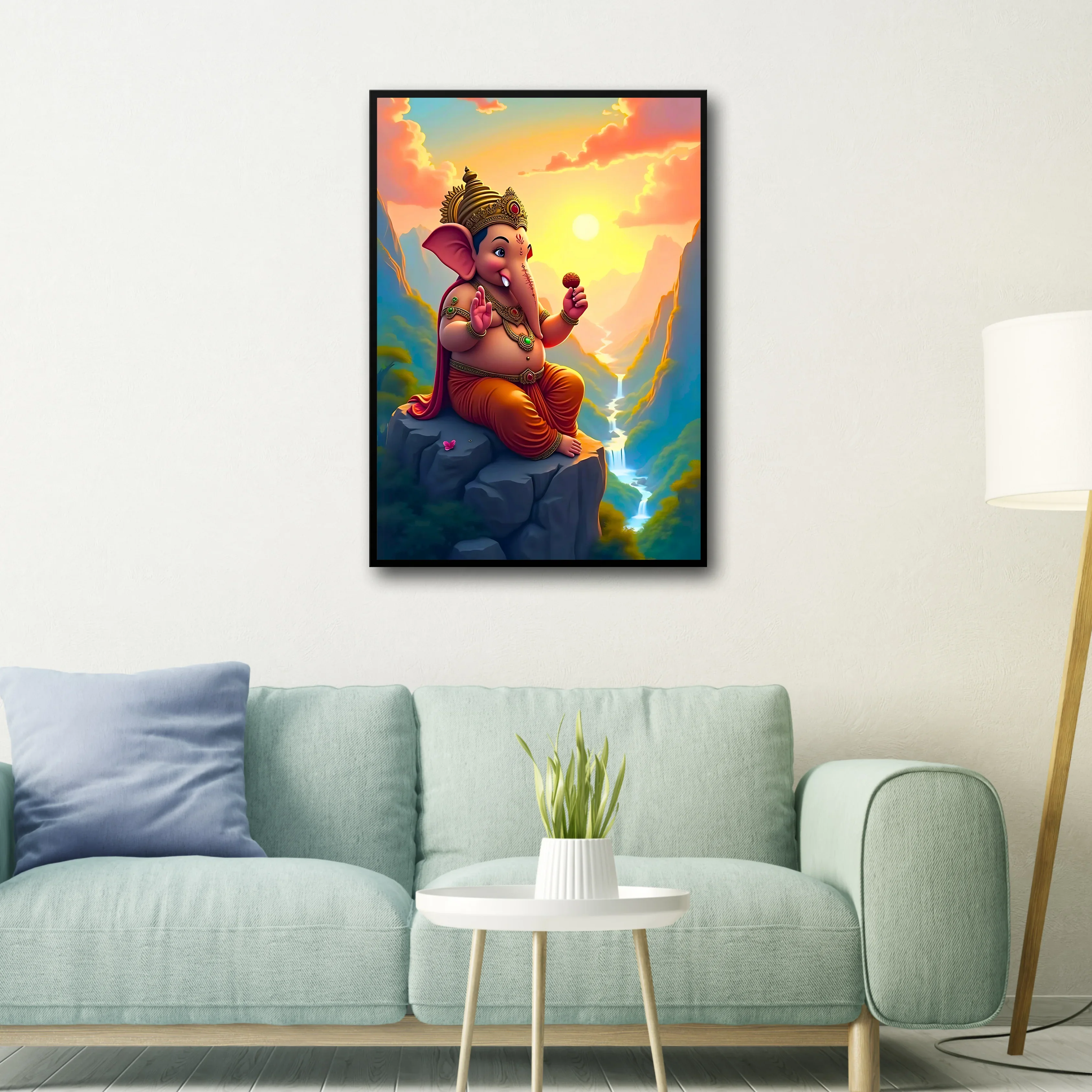 Ganesha Mountain View Frame - A4 Size - Image 4