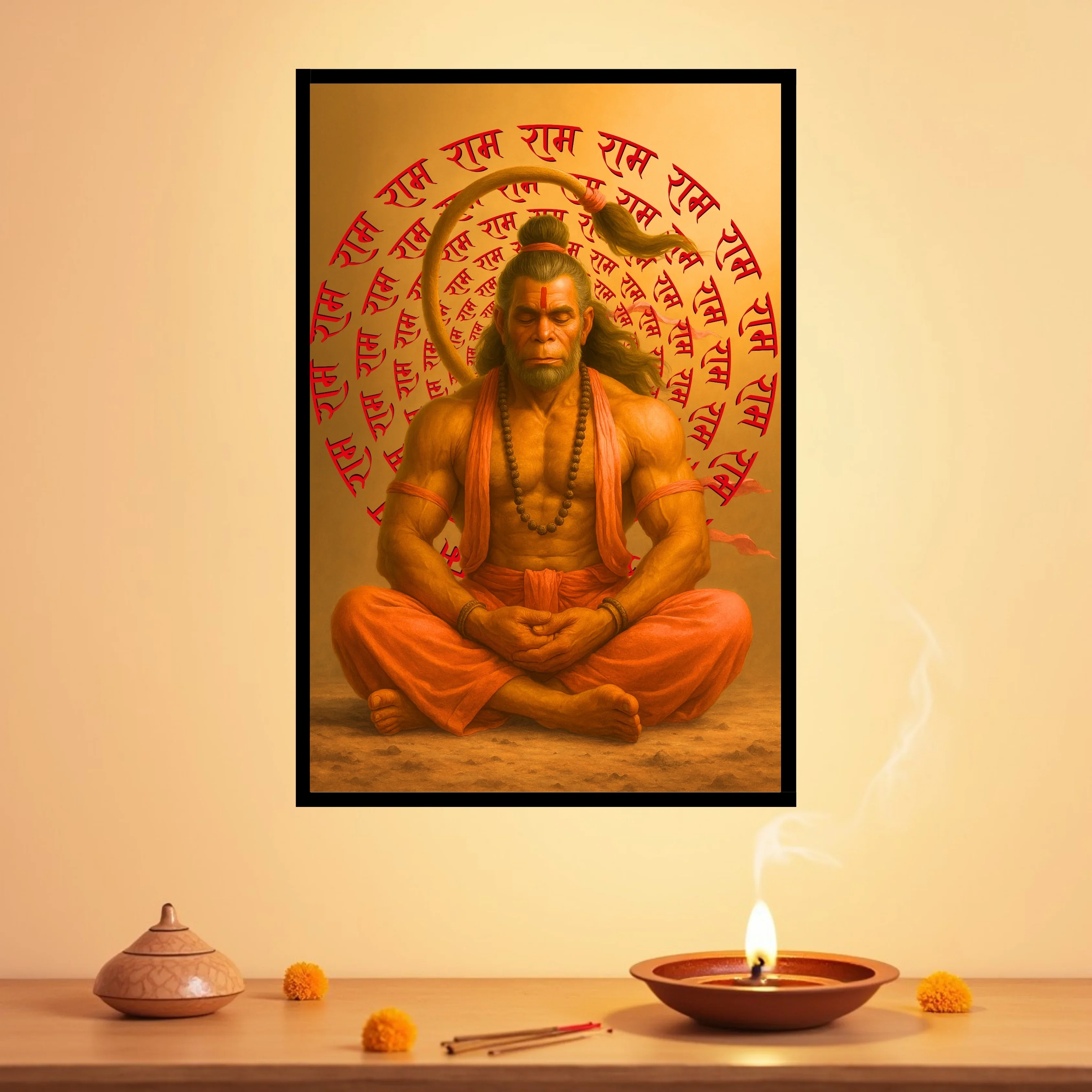Hanuman Ji Meditation Frame - Image 3