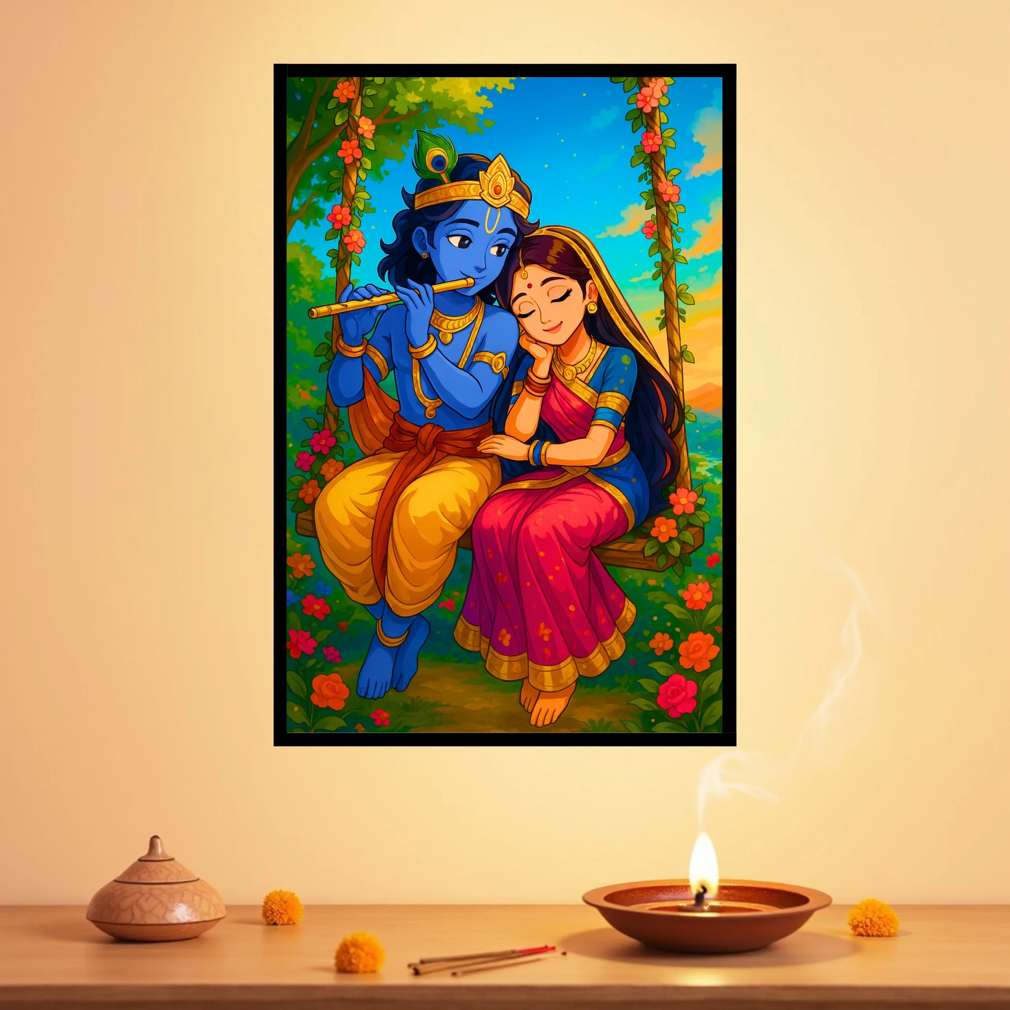 Radha Krishna: Swing of Bliss Frame - Image 3